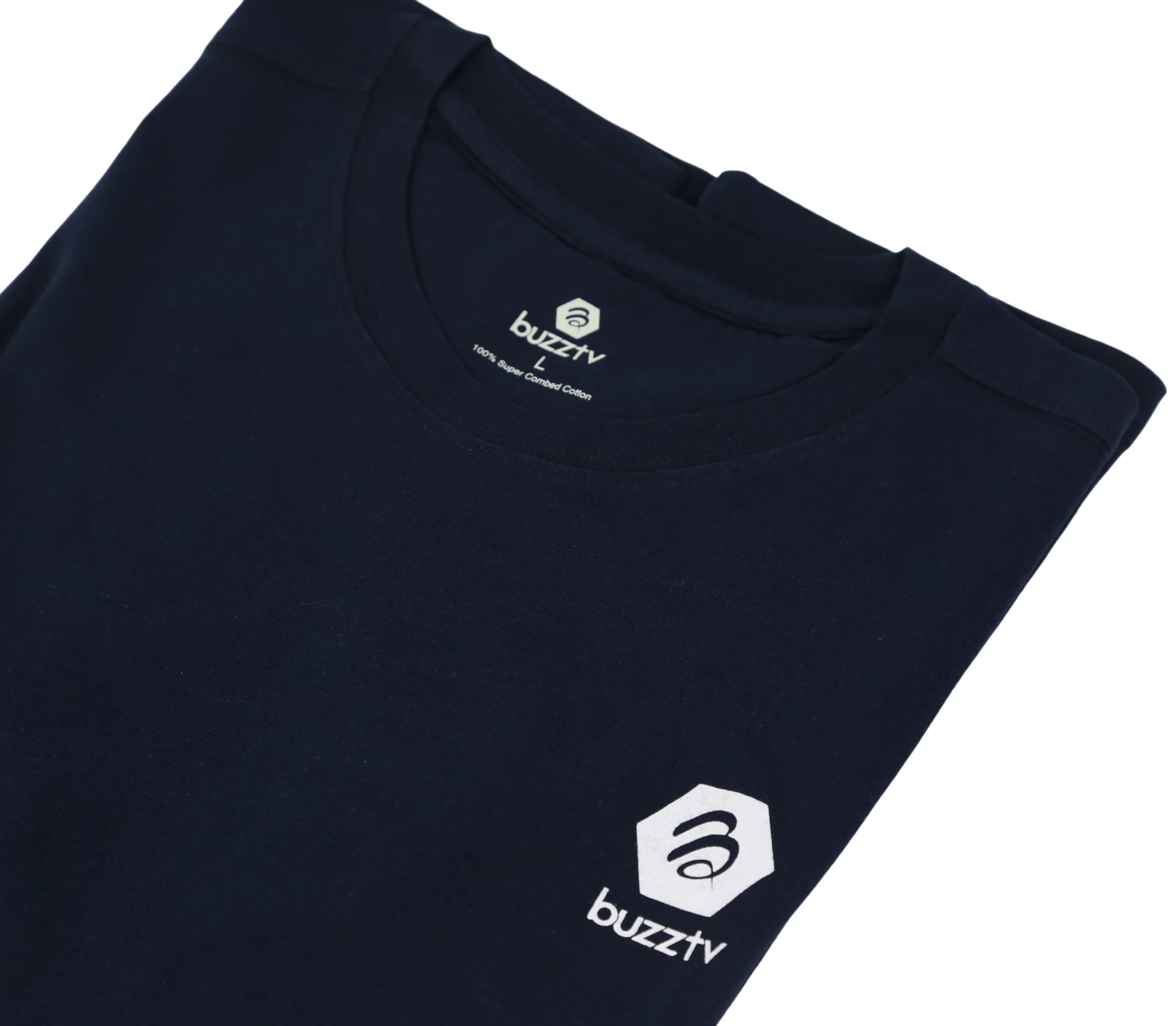 BuzzTV T-Shirt | Navy Blue | 100% Cotton - Image 2